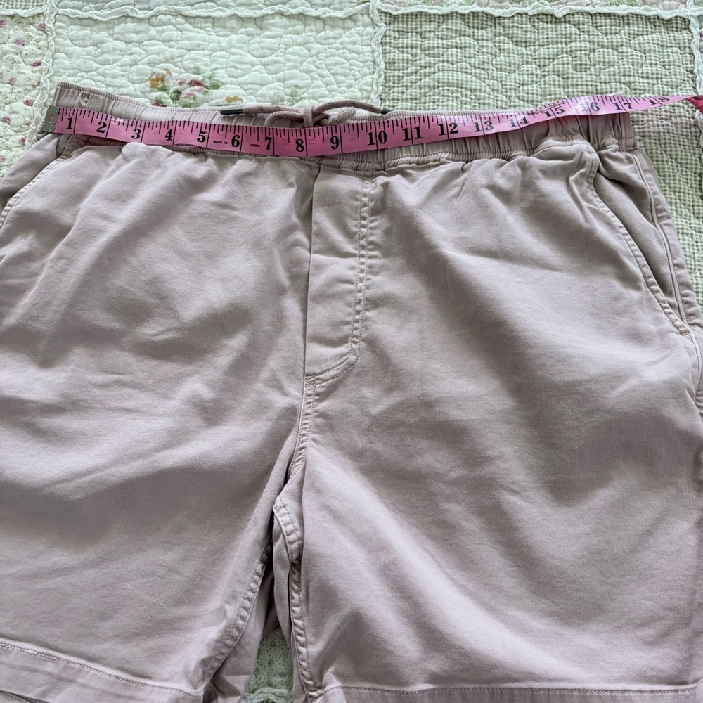 Faherty Pull-on Shorts Organic Cotton Tencel Linen Blend Mauve Men’s Size Large - Picture 6 of 14